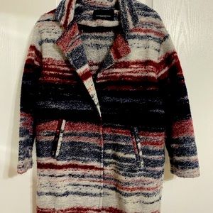 Burgundy and grey jacket